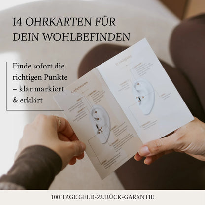 Vivita Healing Ohrkarten – 14 Anwendungskarten für Akupressur am Ohr