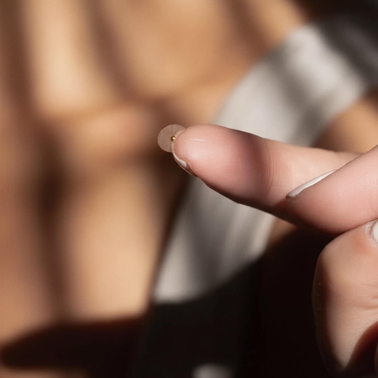 Single ear seed on finger