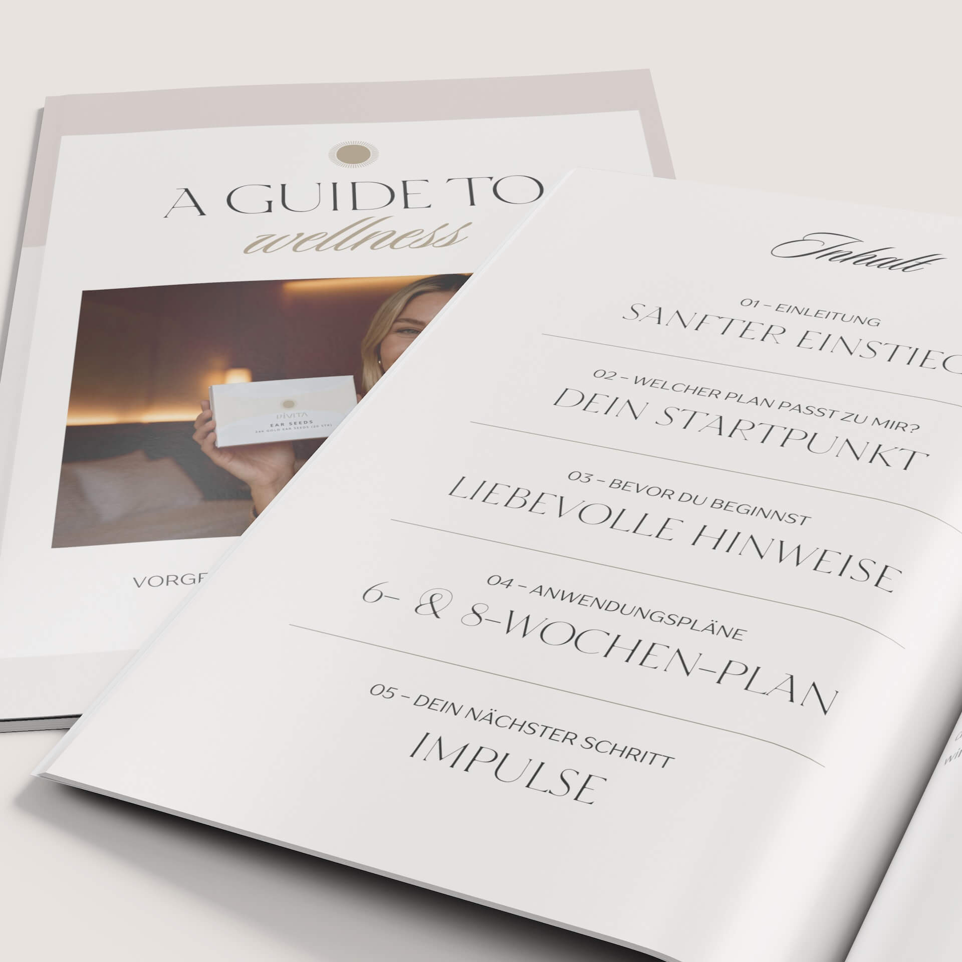 Vivita Wohlfühlplan laying open on a white background